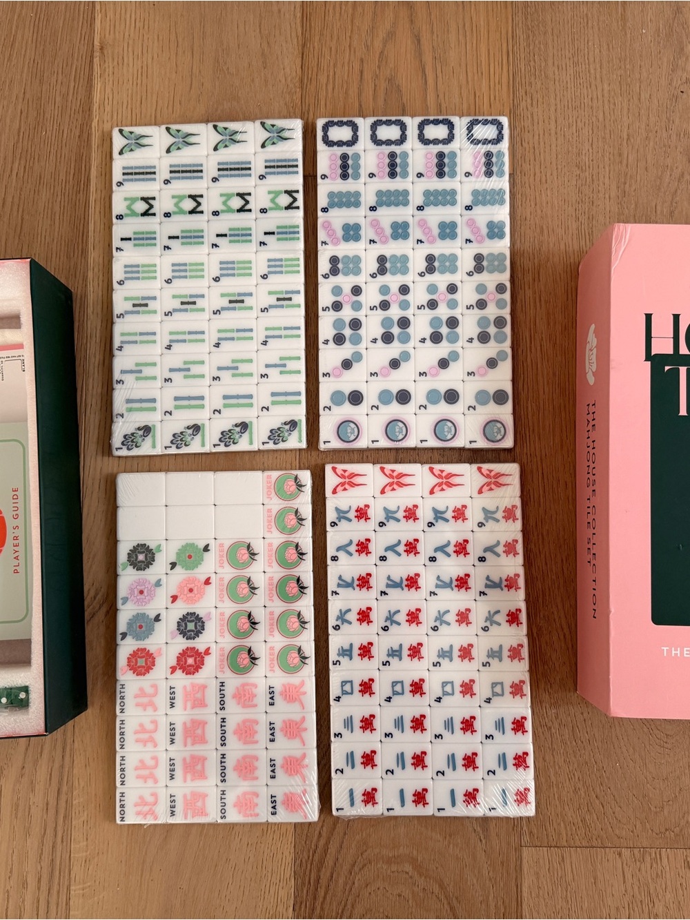 The Mahjong House: green and White House mahjong tiles